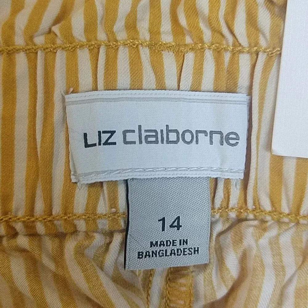 Liz Claiborne Paperbag Tie Waist Cotton Shorts 14 - Picture 2 of 11